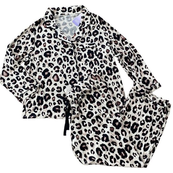 Stars Above Womens Leopard Animal Print Top and Pants Pajama Set 1X, 2X, 3X, 4X - Picture 12 of 15